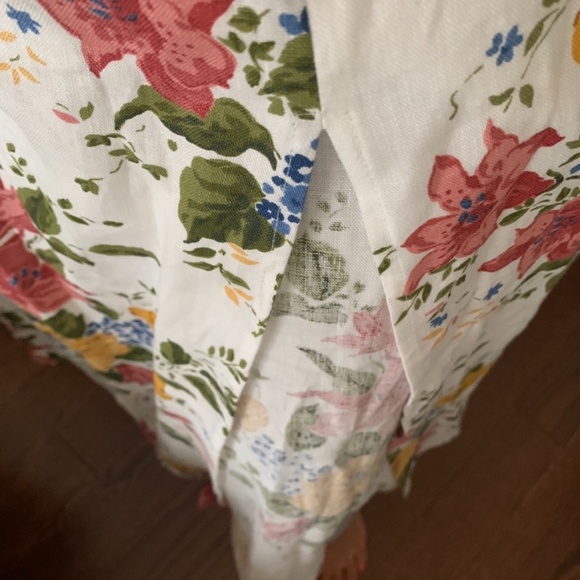 Linen Floral Dress - Picture 8 of 12